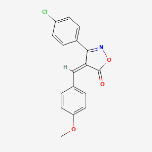 molecular formula C17H12ClNO3 B5674662 3-(4-chlorophenyl)-4-(4-methoxybenzylidene)-5(4H)-isoxazolone 