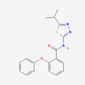 molecular formula C18H17N3O2S B5674688 N-(5-isopropyl-1,3,4-thiadiazol-2-yl)-2-phenoxybenzamide 
