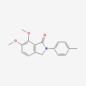 molecular formula C17H17NO3 B5674700 6,7-dimethoxy-2-(4-methylphenyl)-1-isoindolinone 