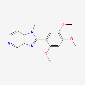molecular formula C16H17N3O3 B5674709 1-methyl-2-(2,4,5-trimethoxyphenyl)-1H-imidazo[4,5-c]pyridine 
