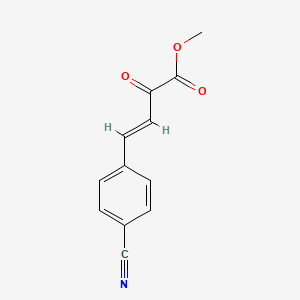 molecular formula C12H9NO3 B567471 (E)-Methyl 4-(4-cyanophenyl)-2-oxobut-3-enoate CAS No. 1257520-11-8