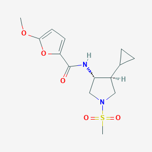 molecular formula C14H20N2O5S B5674718 N-[(3R*,4S*)-4-cyclopropyl-1-(methylsulfonyl)-3-pyrrolidinyl]-5-methoxy-2-furamide 