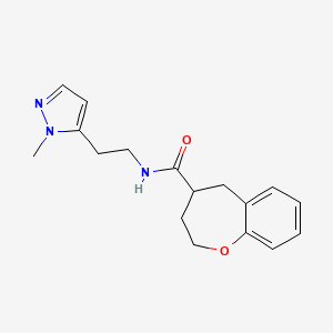 molecular formula C17H21N3O2 B5674725 N-[2-(1-methyl-1H-pyrazol-5-yl)ethyl]-2,3,4,5-tetrahydro-1-benzoxepine-4-carboxamide 