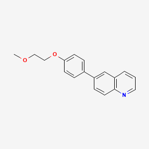 molecular formula C18H17NO2 B5674741 6-[4-(2-methoxyethoxy)phenyl]quinoline 