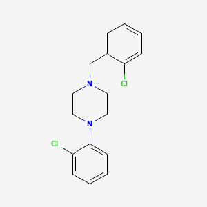 molecular formula C17H18Cl2N2 B5674786 1-(2-chlorobenzyl)-4-(2-chlorophenyl)piperazine 
