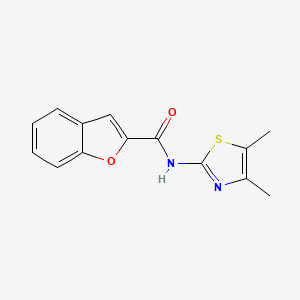 molecular formula C14H12N2O2S B5674793 N-(4,5-dimethyl-1,3-thiazol-2-yl)-1-benzofuran-2-carboxamide 