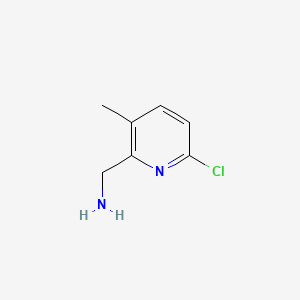 molecular formula C7H9ClN2 B567480 (6-Chloro-3-methylpyridin-2-YL)methanamine CAS No. 1211590-08-7