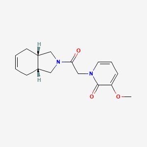 1-{2-[(3aR*,7aS*)-1,3,3a,4,7,7a-hexahydro-2H-isoindol-2-yl]-2-oxoethyl}-3-methoxypyridin-2(1H)-one