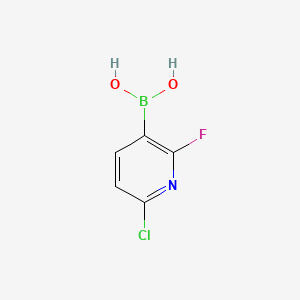 molecular formula C5H4BClFNO2 B567481 (6-Chloro-2-fluoropyridin-3-yl)boronic acid CAS No. 1256345-66-0