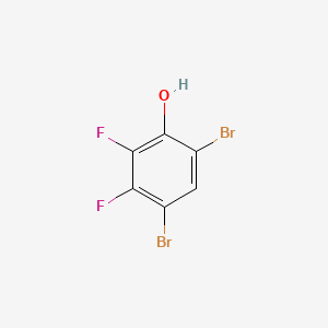 molecular formula C6H2Br2F2O B567484 4,6-Dibromo-2,3-difluorophenol CAS No. 1242336-65-7