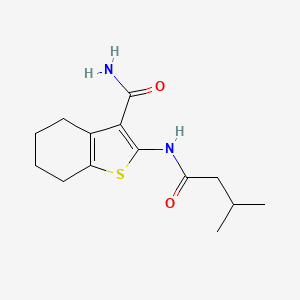 2-[(3-methylbutanoyl)amino]-4,5,6,7-tetrahydro-1-benzothiophene-3-carboxamide