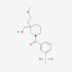 {3-(2-methoxyethyl)-1-[3-(methylsulfonyl)benzoyl]-3-piperidinyl}methanol