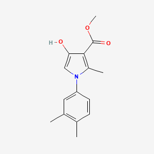 molecular formula C15H17NO3 B5674859 methyl 1-(3,4-dimethylphenyl)-4-hydroxy-2-methyl-1H-pyrrole-3-carboxylate 
