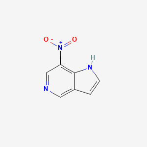 molecular formula C7H5N3O2 B567486 7-Nitro-1H-pyrrolo[3,2-c]pyridine CAS No. 1357980-43-8
