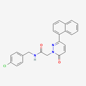 molecular formula C23H18ClN3O2 B5674878 N-(4-chlorobenzyl)-2-[3-(1-naphthyl)-6-oxo-1(6H)-pyridazinyl]acetamide 