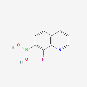 molecular formula C9H7BFNO2 B567489 8-氟喹啉-7-硼酸 CAS No. 1217500-71-4