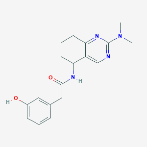 N-[2-(dimethylamino)-5,6,7,8-tetrahydroquinazolin-5-yl]-2-(3-hydroxyphenyl)acetamide