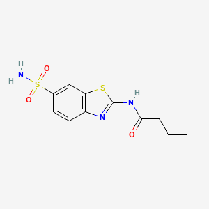 molecular formula C11H13N3O3S2 B5674915 N-[6-(aminosulfonyl)-1,3-benzothiazol-2-yl]butanamide 