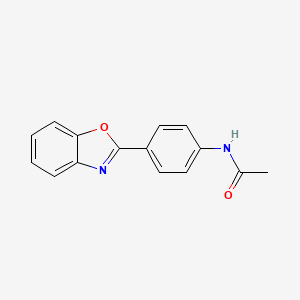 molecular formula C15H12N2O2 B5674922 N-[4-(1,3-benzoxazol-2-yl)phenyl]acetamide 