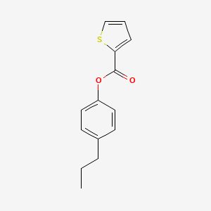 molecular formula C14H14O2S B5674938 4-propylphenyl 2-thiophenecarboxylate 