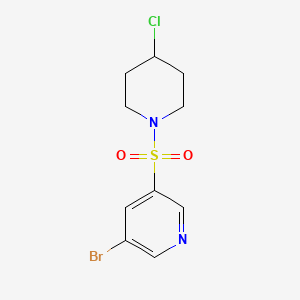 molecular formula C10H12BrClN2O2S B567494 3-Bromo-5-(4-chloropiperidin-1-ylsulfonyl)pyridine CAS No. 1275947-60-8