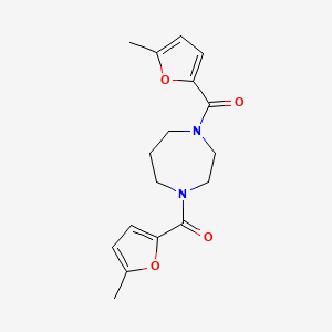 molecular formula C17H20N2O4 B5674958 1,4-bis(5-methyl-2-furoyl)-1,4-diazepane 