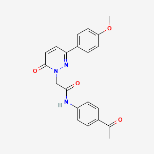 molecular formula C21H19N3O4 B5674985 N-(4-acetylphenyl)-2-[3-(4-methoxyphenyl)-6-oxo-1(6H)-pyridazinyl]acetamide 
