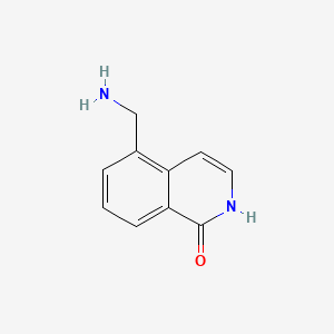 molecular formula C10H10N2O B567500 5-(aminomethyl)isoquinolin-1(2H)-one CAS No. 1374652-39-7