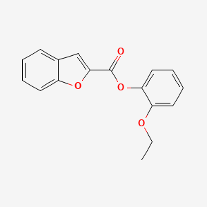 molecular formula C17H14O4 B5675007 2-ethoxyphenyl 1-benzofuran-2-carboxylate 