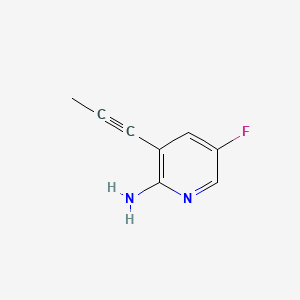 molecular formula C8H7FN2 B567501 5-Fluoro-3-(prop-1-yn-1-yl)pyridin-2-amine CAS No. 1312755-46-6