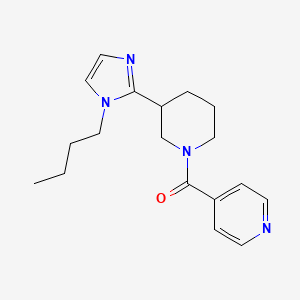 molecular formula C18H24N4O B5675034 4-{[3-(1-butyl-1H-imidazol-2-yl)piperidin-1-yl]carbonyl}pyridine 
