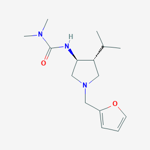 molecular formula C15H25N3O2 B5675035 N'-[(3S*,4R*)-1-(2-furylmethyl)-4-isopropyl-3-pyrrolidinyl]-N,N-dimethylurea 