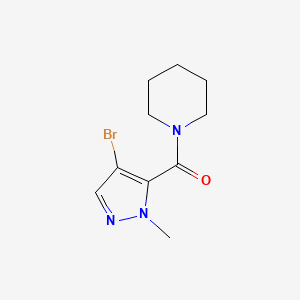 molecular formula C10H14BrN3O B5675050 1-[(4-bromo-1-methyl-1H-pyrazol-5-yl)carbonyl]piperidine 