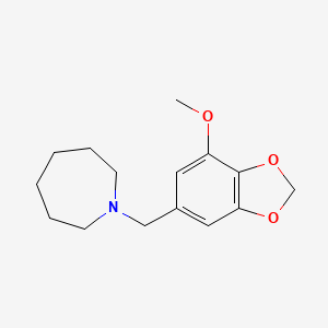 molecular formula C15H21NO3 B5675066 1-[(7-methoxy-1,3-benzodioxol-5-yl)methyl]azepane 