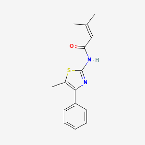 molecular formula C15H16N2OS B5675084 3-methyl-N-(5-methyl-4-phenyl-1,3-thiazol-2-yl)-2-butenamide 