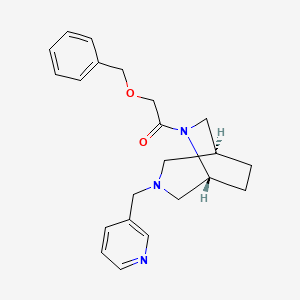 molecular formula C22H27N3O2 B5675099 (1S*,5R*)-6-[(benzyloxy)acetyl]-3-(pyridin-3-ylmethyl)-3,6-diazabicyclo[3.2.2]nonane 