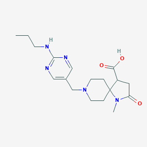 molecular formula C18H27N5O3 B5675104 1-methyl-2-oxo-8-{[2-(propylamino)pyrimidin-5-yl]methyl}-1,8-diazaspiro[4.5]decane-4-carboxylic acid 