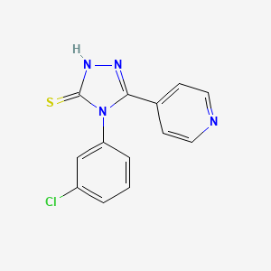 molecular formula C13H9ClN4S B5675156 4-(3-chlorophenyl)-5-(4-pyridinyl)-2,4-dihydro-3H-1,2,4-triazole-3-thione 