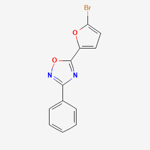 molecular formula C12H7BrN2O2 B5675158 5-(5-bromo-2-furyl)-3-phenyl-1,2,4-oxadiazole 