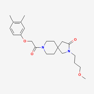 molecular formula C22H32N2O4 B5675166 8-[(3,4-dimethylphenoxy)acetyl]-2-(3-methoxypropyl)-2,8-diazaspiro[4.5]decan-3-one 