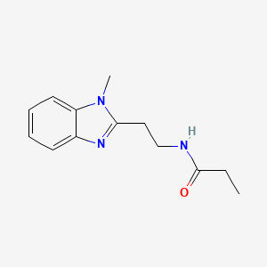 molecular formula C13H17N3O B5675179 N-[2-(1-methyl-1H-benzimidazol-2-yl)ethyl]propanamide 