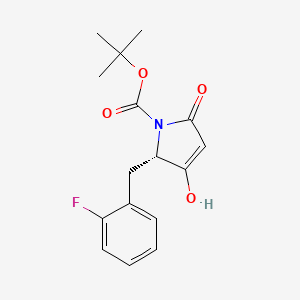 B567518 (S)-2-(2-Fluoro-benzyl)-3-hydroxy-5-oxo-2,5-dihydro-pyrrole-1-carboxylic acid tert-Butyl ester CAS No. 1313710-29-0