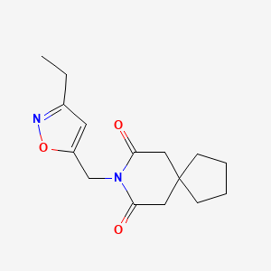 molecular formula C15H20N2O3 B5675181 8-[(3-ethylisoxazol-5-yl)methyl]-8-azaspiro[4.5]decane-7,9-dione 