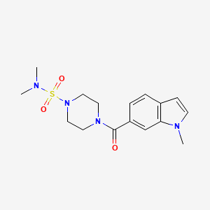 molecular formula C16H22N4O3S B5675207 N,N-dimethyl-4-[(1-methyl-1H-indol-6-yl)carbonyl]-1-piperazinesulfonamide 