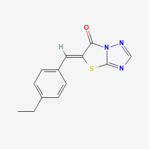 molecular formula C13H11N3OS B5675218 5-(4-ethylbenzylidene)[1,3]thiazolo[3,2-b][1,2,4]triazol-6(5H)-one 