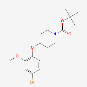 molecular formula C17H24BrNO4 B567524 叔丁基 4-(4-溴-2-甲氧基苯氧基)哌啶-1-羧酸酯 CAS No. 1228957-01-4