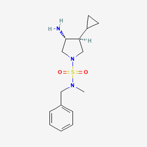 molecular formula C15H23N3O2S B5675242 (3R*,4S*)-3-amino-N-benzyl-4-cyclopropyl-N-methylpyrrolidine-1-sulfonamide 