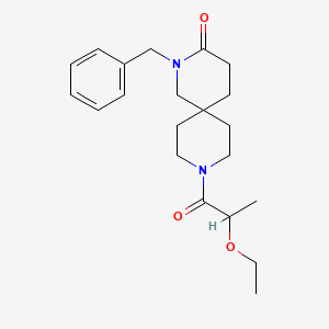molecular formula C21H30N2O3 B5675246 2-benzyl-9-(2-ethoxypropanoyl)-2,9-diazaspiro[5.5]undecan-3-one 