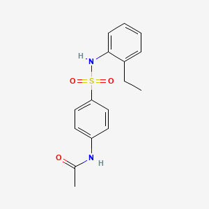 molecular formula C16H18N2O3S B5675250 N-(4-{[(2-ethylphenyl)amino]sulfonyl}phenyl)acetamide 