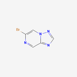 molecular formula C5H3BrN4 B567526 6-Bromo[1,2,4]triazolo[1,5-a]pyrazine CAS No. 1233026-51-1